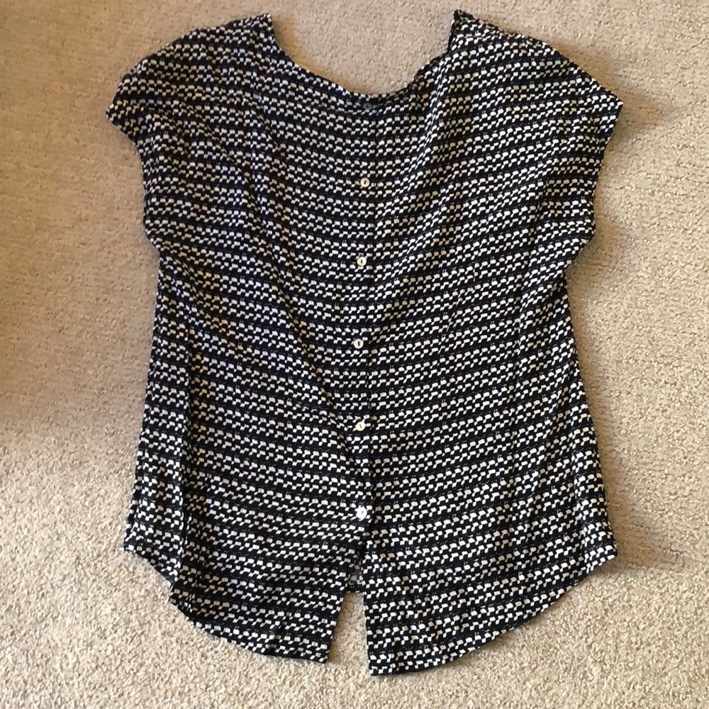 Button Back Print Blouse - image 3